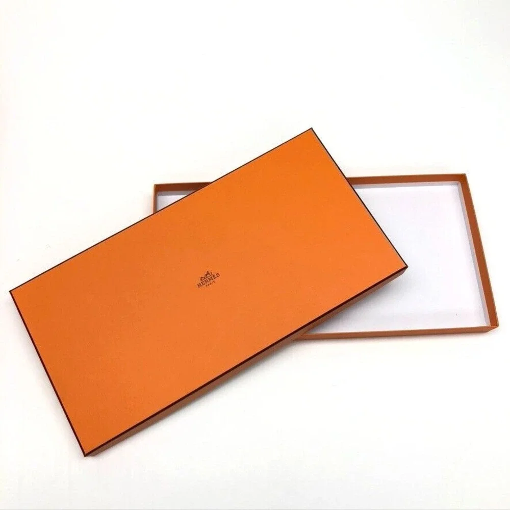 Authentic Hermes Orange Storage Gift Box Empty 7.25x14.5x1‎ Small Rectangle